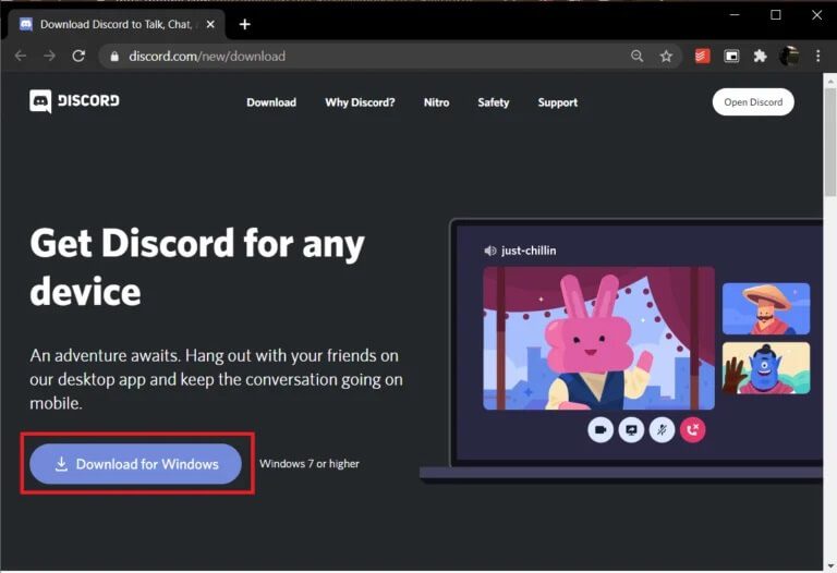 Click-on-the-Download-for-Windows-button-768x526-1 Discord لا يفتح؟ 7 طرق لإصلاح مشكلة ديسكورد ويب Discord لا يفتح