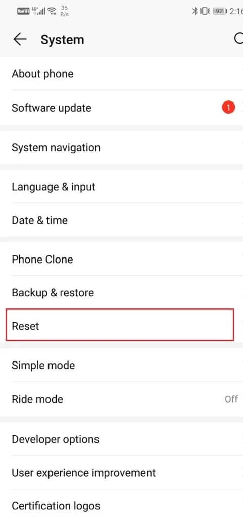 Click-on-the-Reset-tab-481x1024-1 8 طرق لإصلاح عدم تشغيل Wifi على هاتف Android