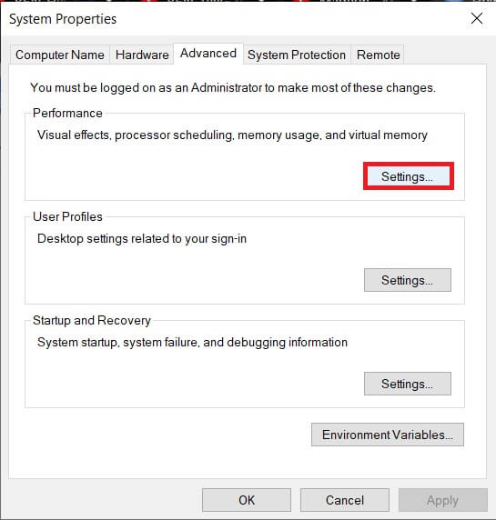 Click-on-the-Settings كيفية تحرير مساحة ذاكرة الوصول العشوائي المنخفضة على Windows 10؟