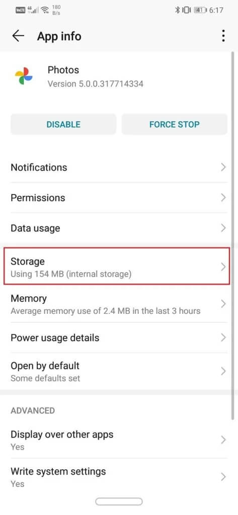 Click-on-the-Storage-option-473x1024-2 10 طرق لإصلاح Google Photos لا تقوم بالنسخ الاحتياطي