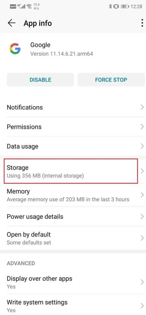 Click-on-the-Storage-option-477x1024-2 كيفية تمكين أو تعطيل Google Feed على Android