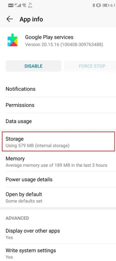 Click-on-the-Storage-option-under-Google-Play-Services-457x1024-1 كيفية عمل موقع GPS وهمي على Android
