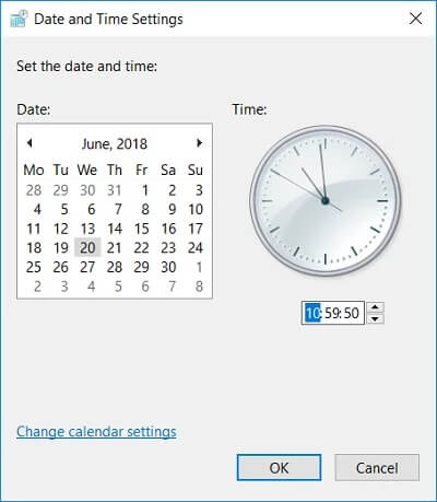 Configure-the-date-and-time-accordingly إصلاح صفحة Facebook الرئيسية لا يتم تحميلها بشكل صحيح