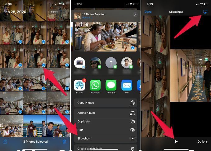 Create-Photo-Slideshow-on-iPhone كيفية عرض صور iPhone على شاشة التلفزيون