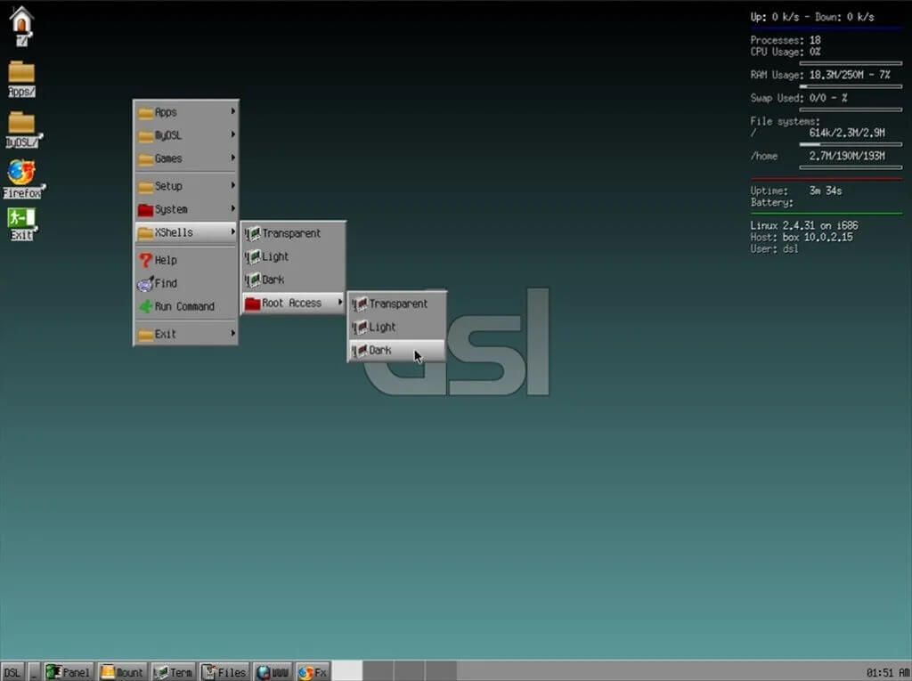 Damn-Small-Linux 20 من أفضل توزيعات Linux خفيفة الوزن لعام 2021