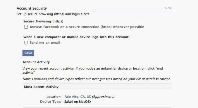 Disable-the-Browse-Facebook-on-a-secure-connection-https-whenever-possible-option إصلاح صفحة Facebook الرئيسية لا يتم تحميلها بشكل صحيح
