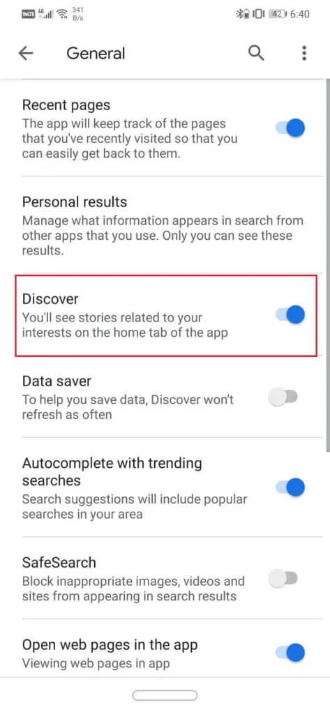 Enable-the-toggle-switch-next-to-the-Discover-option-473x1024-1 كيفية تمكين أو تعطيل Google Feed على Android
