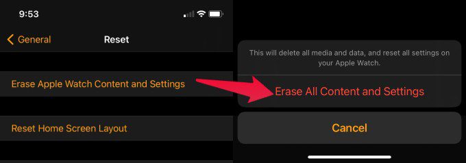 Erase-All-Content-Apple-Watch كيفية إجبار Apple Watch على المزامنة مع iPhone