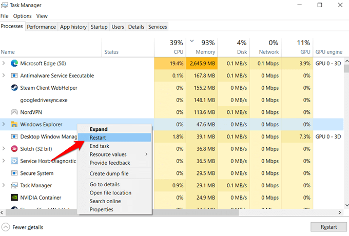 Fix-Windows-10-Taskbar-Not-Working-1 أفضل 7 طرق لإصلاح خطأ عدم عمل شريط المهام Windows 10
