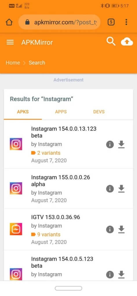 From-the-APKMirrors-website-and-search-for-Instagram-473x1024-1 9 طرق لإصلاح عدم عمل Instagram على شبكة Wi-Fi