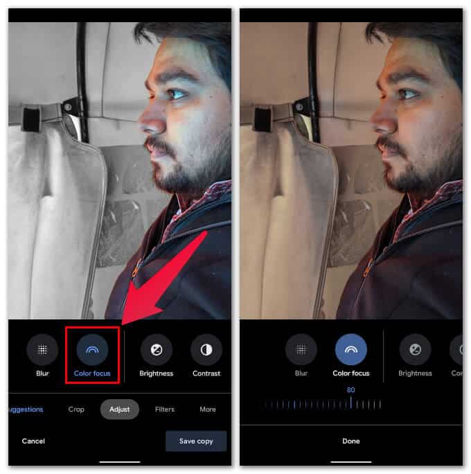 Google-Photos-Color-Pop-Adjust كيفية تحسين صورك بميزات AI الجديدة على تطبيق Google Photos