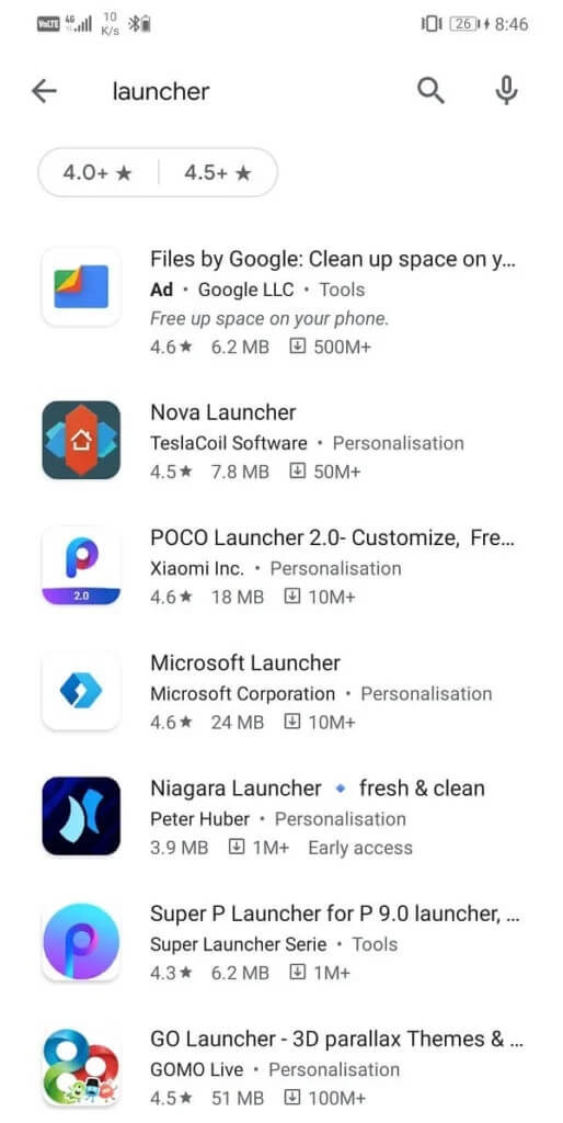 Here-search-for-launcher-apps-514x1024-1 كيفية استعادة أيقونات التطبيقات المحذوفة على Android