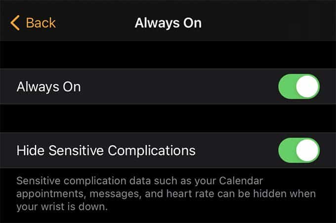 Hide-Sensitive-Information-in-Apple-Watch-Always-On-Display كيفية تمكين Apple Watch على العرض دائمًا