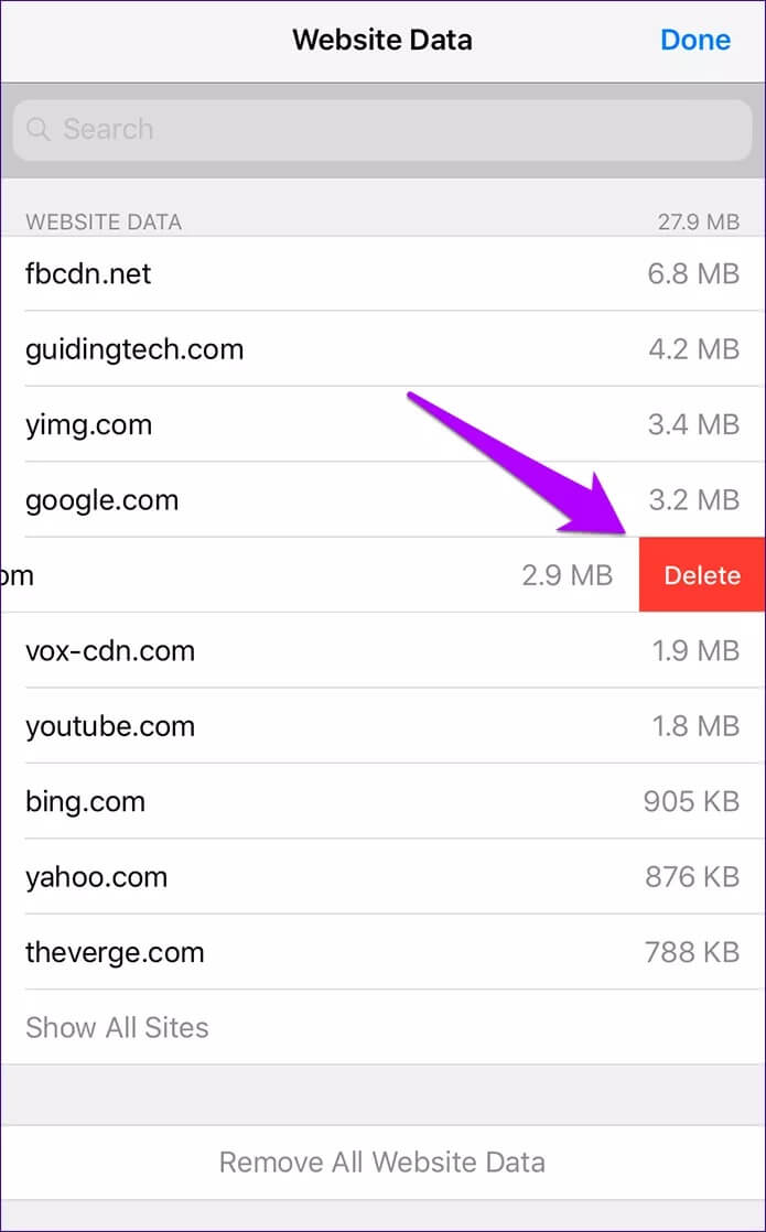 IOS-12-Safari-Clear-Cache-7_181207_090223_4d470f76dc99e18ad75087b1b8410ea9 كيفية مسح ذاكرة التخزين المُؤقت لـ Safari و السجل على iOS 12