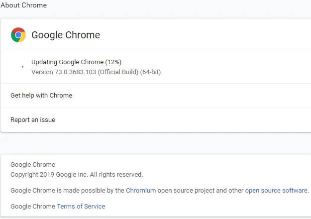 If-there-is-any-update-available-Google-Chrome-will-start-updating إصلاح صفحة Facebook الرئيسية لا يتم تحميلها بشكل صحيح