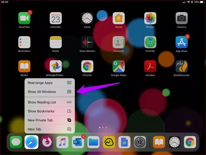 Ipados-Switch-Between-Apps-Multitasking-12_935adec67b324b146ff212ec4c69054f أفضل 7 طرق للتبديل بين التطبيقات أثناء تعدد المهام Mul­ti­task­ing في iPadOS