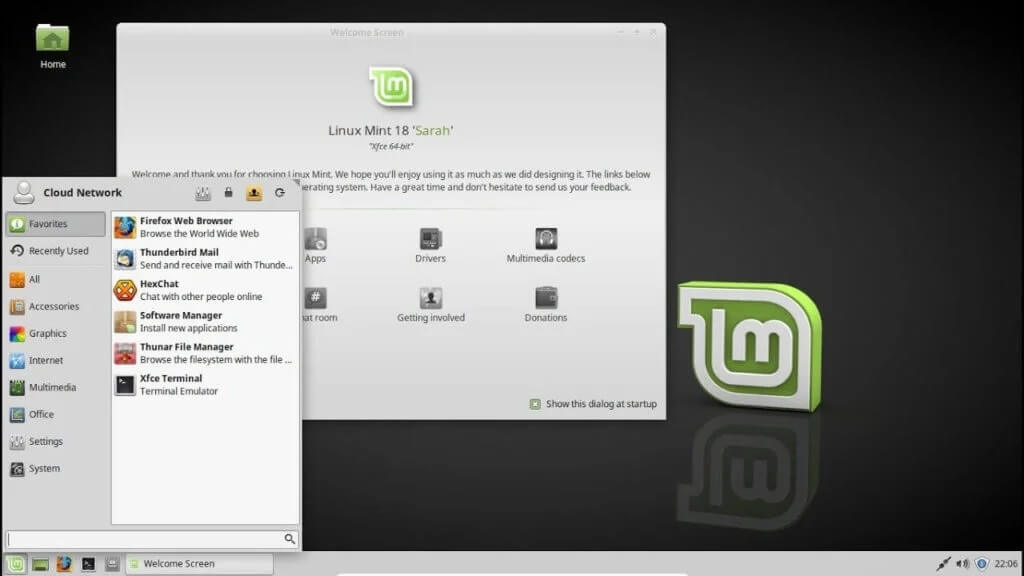 Linux-Mint-Xfce-1024x576-1 20 من أفضل توزيعات Linux خفيفة الوزن لعام 2021