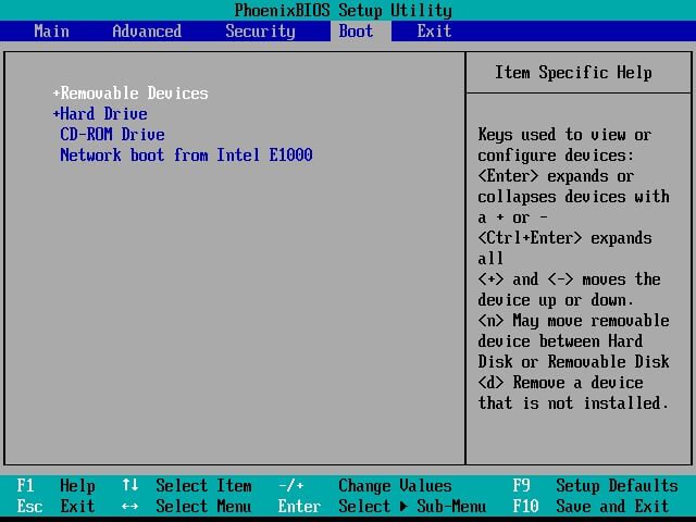 Locate-and-Navigate-to-the-Boot-Order-Options-in-BIOS إصلاح خطأ شاشة الموت الحمراء (RSOD) على نظام التشغيل Windows 10