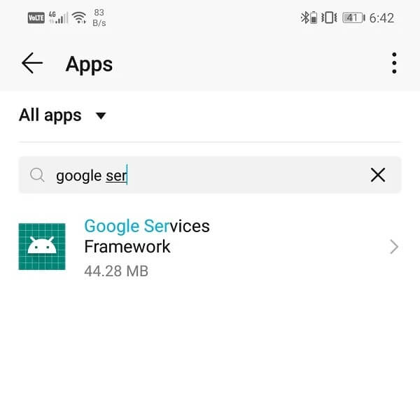 Look-for-Google-Services-Framework-and-tap-on-it كيفية تمكين أو تعطيل Google Feed على Android