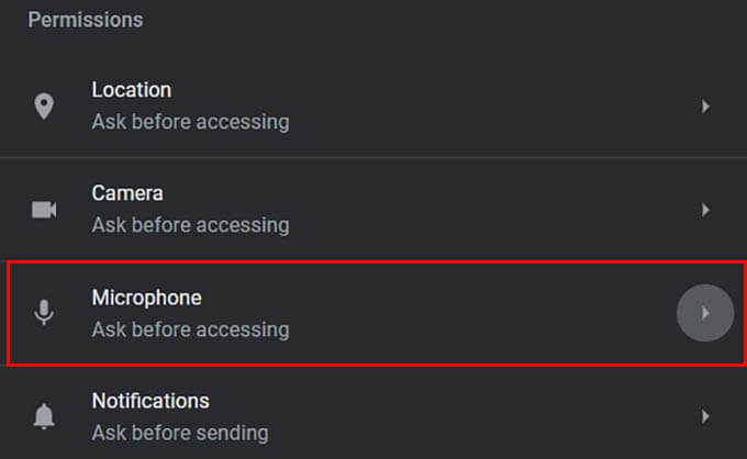 Microphone-Settings-on-Chrome كيفية إصلاح عدم عمل الميكروفون على Zoom و Google Meet