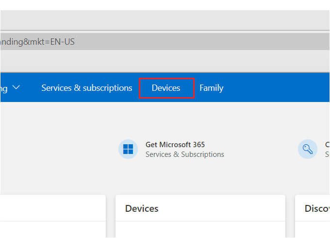 Microsoft-Account-Devices كيفية قفل جهاز الكمبيوتر Windows 10 عن بُعد من أي مكان