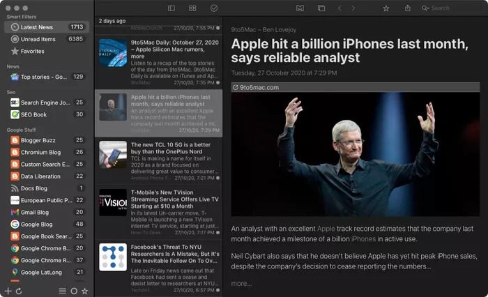 News-Explorer-RSS-News-Reader-Mac_935adec67b324b146ff212ec4c69054f أفضل 5 تطبيقات لقارئ أخبار RSS لنظام التشغيل Mac