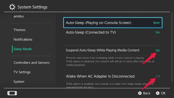 Nintendo-Switch-Auto-Sleep-Mode-Settings 12 حلاً لزيادة عمر بطارية Nintendo Switch