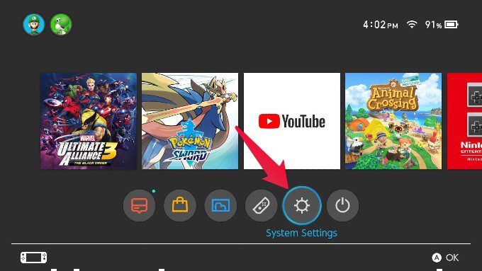 Nintendo-Switch-System-Settings 12 حلاً لزيادة عمر بطارية Nintendo Switch