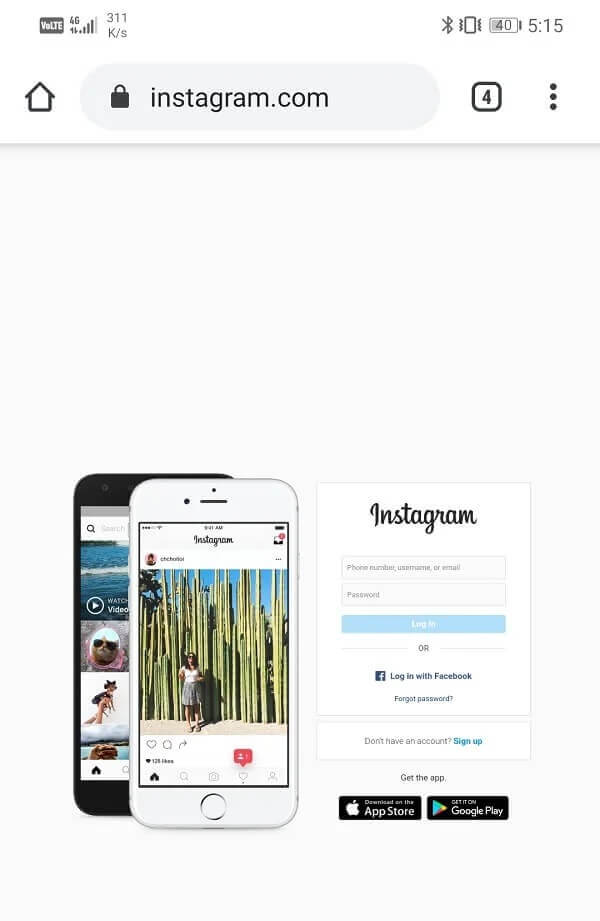 Now-search-for-Instagram-and-open-its-website 9 طرق لإصلاح عدم عمل Instagram على شبكة Wi-Fi