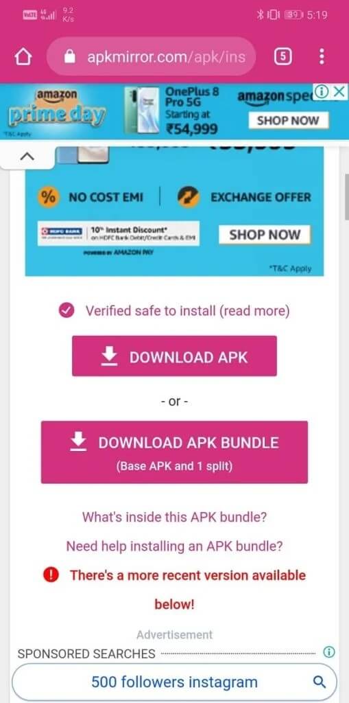Now-you-will-find-a-lot-of-APK-file-options-available-for-download-509x1024-1 9 طرق لإصلاح عدم عمل Instagram على شبكة Wi-Fi