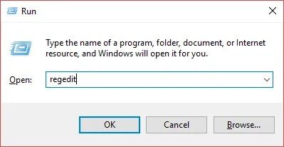 Press-Windows-Key-R-then-type-regedit-and-hit-Enter كيفية تحرير مساحة ذاكرة الوصول العشوائي المنخفضة على Windows 10؟