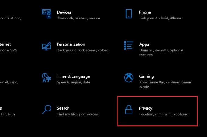 Privacy-Settings كيفية إصلاح عدم عمل الميكروفون على Zoom و Google Meet