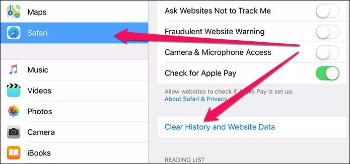 Safari-Clear-History-and-Website-Data-Grayed-Out-5_4d470f76dc99e18ad75087b1b8410ea9 كيفية إصلاح مسح السجل وبيانات موقع الويب لـ Safari غير نشط على iPhone / iPad