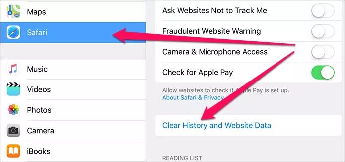 كيفية إصلاح مسح السجل وبيانات موقع الويب لـ Safari غير نشط على iPhone / iPad - %categories