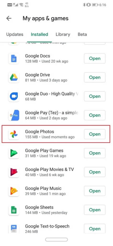 Search-for-Google-Photos-and-check-if-there-are-any-pending-updates-473x1024-3 كيفية إصلاح مشكلة Google Photos تعرض صورًا فارغة