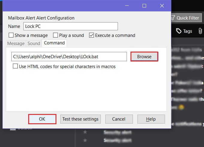 Select-Lock-Configuration-file-in-Thunderbird كيفية قفل جهاز الكمبيوتر Windows 10 عن بُعد من أي مكان