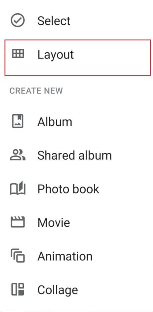Select-the-Layout-option-504x1024-1 كيفية إصلاح مشكلة Google Photos تعرض صورًا فارغة