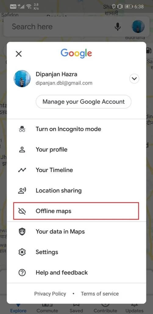 Select-the-Offline-maps-option-502x1024-1 لا انترنت؟ إليك كيفية استخدام Google Maps في وضع عدم الاتصال