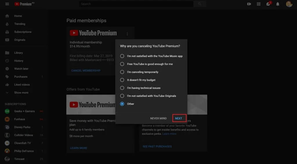 طريقتان لإلغاء اشتراك YouTube Premium - %categories