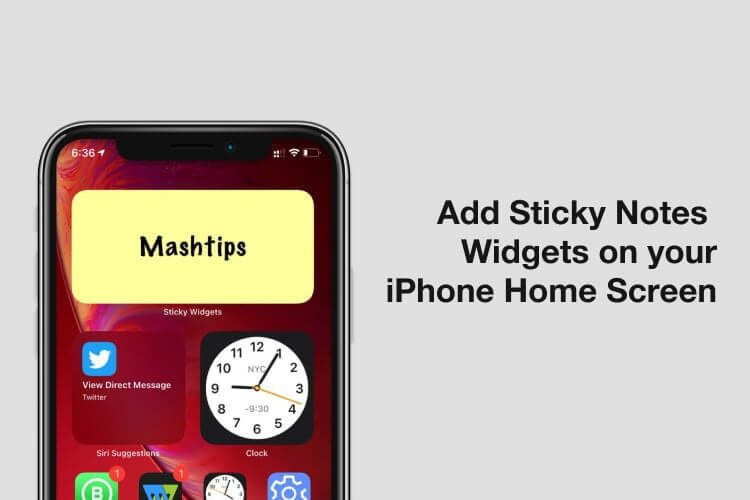 كيفية الحصول على Sticky Notes على شاشة iPhone الرئيسية - %categories