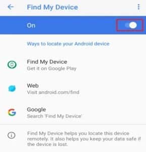 Switch-on-the-toggle-button-to-enable-the-Find-My-Device-290x300-1 كيفية البحث عن هاتف Android المسروق أو تتبعه