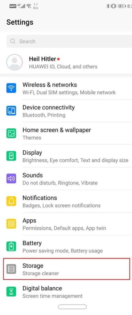 Tap-on-the-Storage-and-memory-option-431x1024-1 إصلاح صفحة Facebook الرئيسية لا يتم تحميلها بشكل صحيح