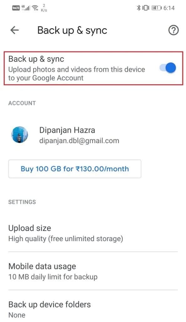 Toggle-ON-the-switch-next-to-the-Backup-sync-setting-to-enable-it-594x1024-1 إصلاح عدم تحميل صور Google Photos على Android