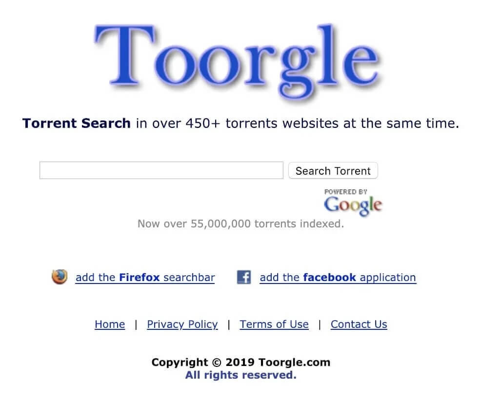 Toorgle أفضل 20 محرك بحث لـ Torrent لا يزال يعمل عام 2021