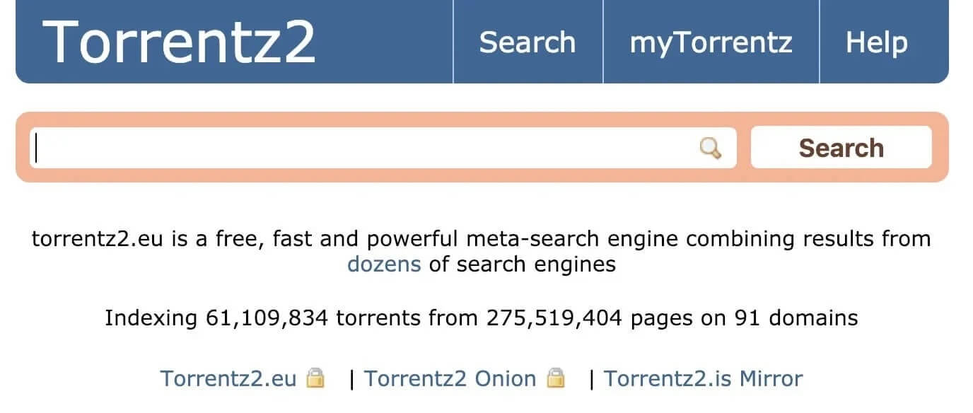 Torrentz2 أفضل 20 محرك بحث لـ Torrent لا يزال يعمل عام 2021