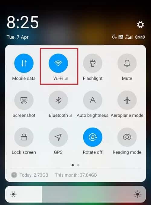 Turn-ON-your-Wi-Fi-from-the-Quick-Access-bar كيفية إصلاح مشكلة Google Photos تعرض صورًا فارغة