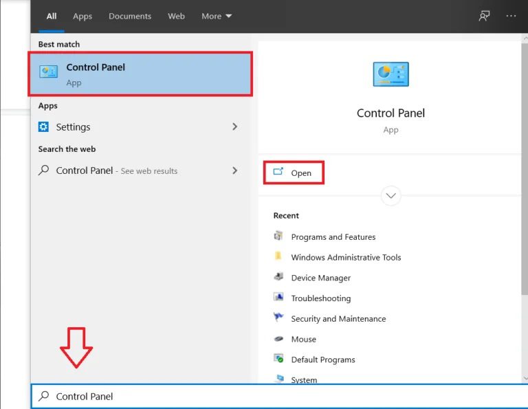 Type-Control-Panel-in-the-search-bar-and-press-enter-768x595-3 Discord لا يفتح؟ 7 طرق لإصلاح مشكلة ديسكورد ويب Discord لا يفتح