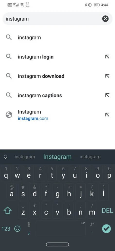 Type-Instagram-in-the-search-bar-and-press-enter-473x1024-1 إصلاح خطأ لا يمكن تحديث تغذية آخر المنشورات لـ Instagram على Android