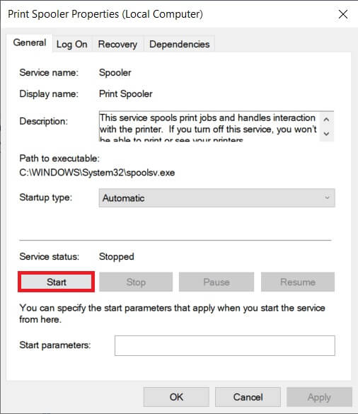 Type-WINDIRsystem32spoolprinters-in-command-box-and-press-OK إصلاح مشكلات الطابعة الشائعة في نظام التشغيل Windows 10
