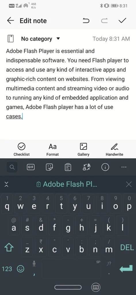 Your-text-will-appear-in-that-space-473x1024-1 كيفية استخدام النسخ واللصق على Android